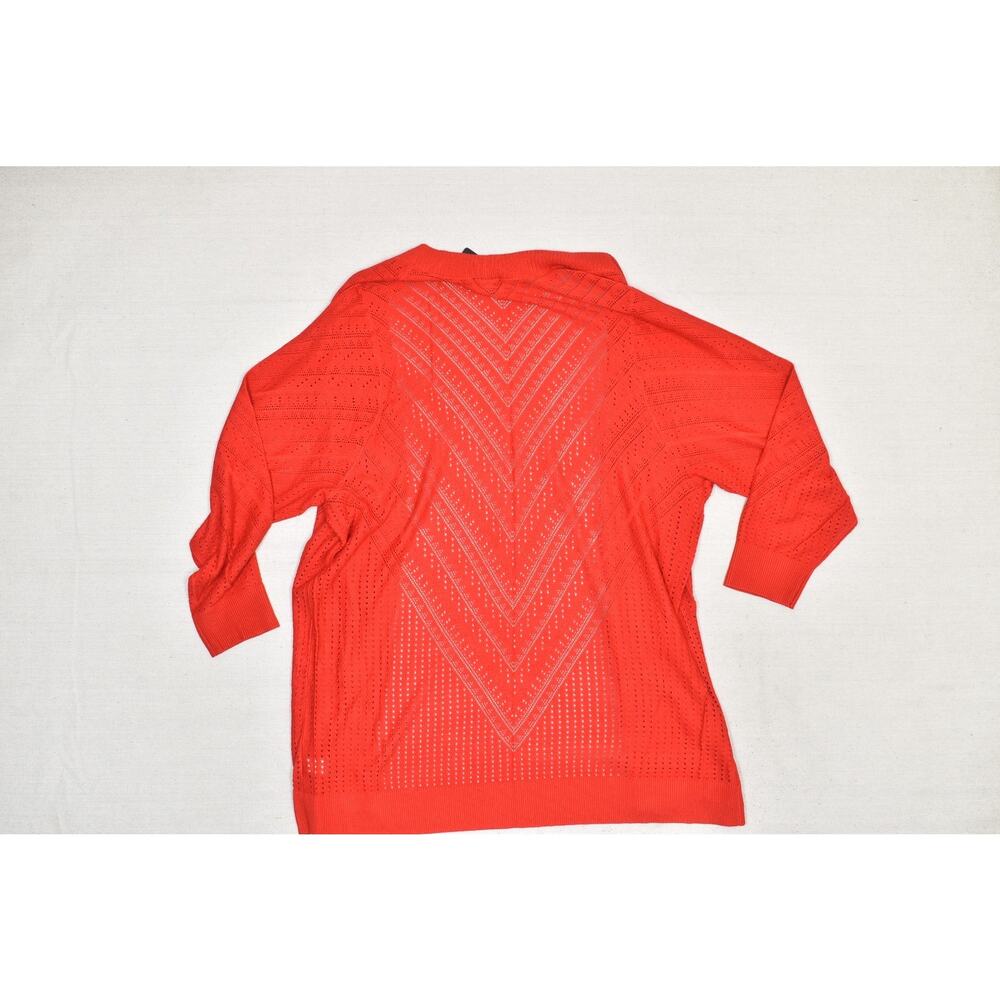 NEW Torrid Plus Size 3 Open Front Duster Cardigan Sweater Red Orange - Picture 2 of 8